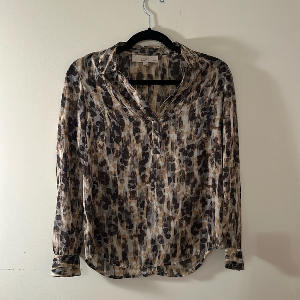 Cheetah Print Blouse
